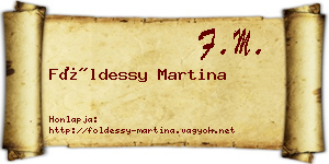 Földessy Martina névjegykártya
